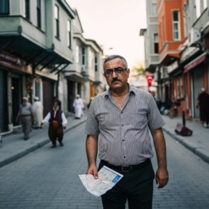 Esenler nüfus müdülüğüne giden bir insan